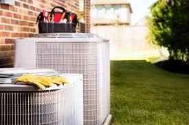 technician installing air conditioner technician installing air conditioner